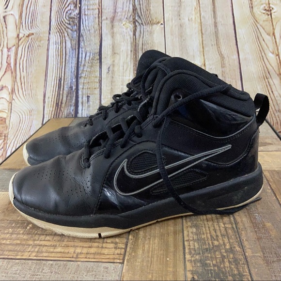 Nike Team Hustle atletics Bask black high top 5.5Y - Picture 7 of 7
